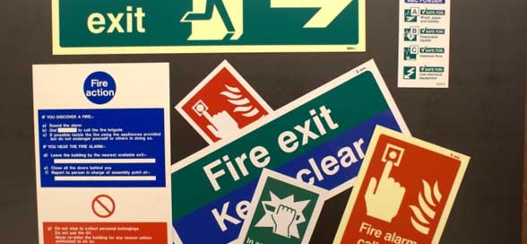 fire risk assessment signs